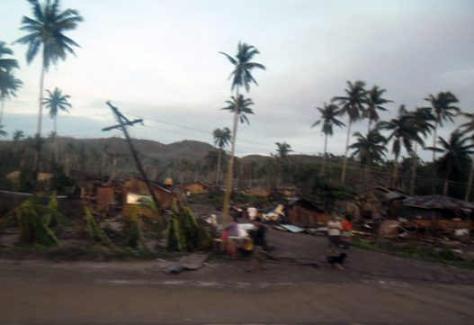 The view of destruction covers the entire eastern side of Mindanao island.