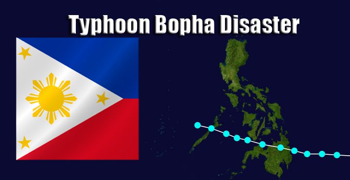 Typhoon Bopha Flag and Map