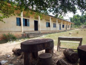 The teachers “office” at the village school in Chu-turn