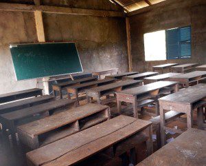 A typical classroom in Chu-turn village which is quite similar to any classroom in Cambodia