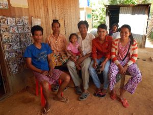 Kuylay’s family at their house in Chu-turn village